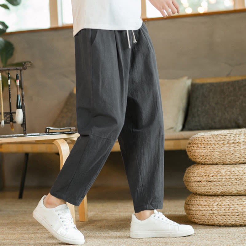 Buddha Stones Summer Men's Cotton Pants With Pockets - image 19