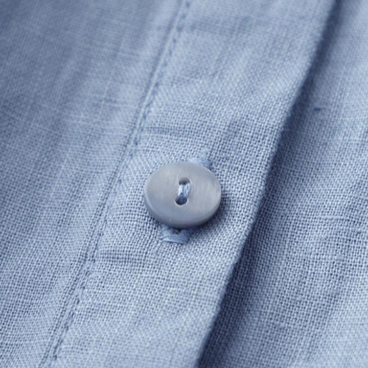 Buddha Stones Solid Color Button Three Quarter Sleeve Shirt - image 22