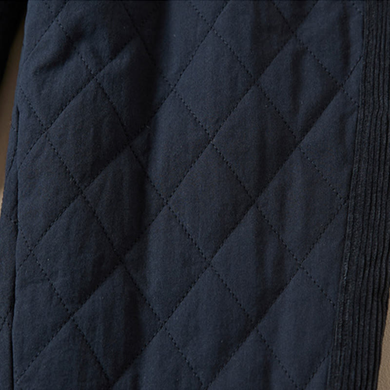 Buddha Stones Diamond Quilted Design Thermal Women's Harem Cotton Pants With Pockets - image 5