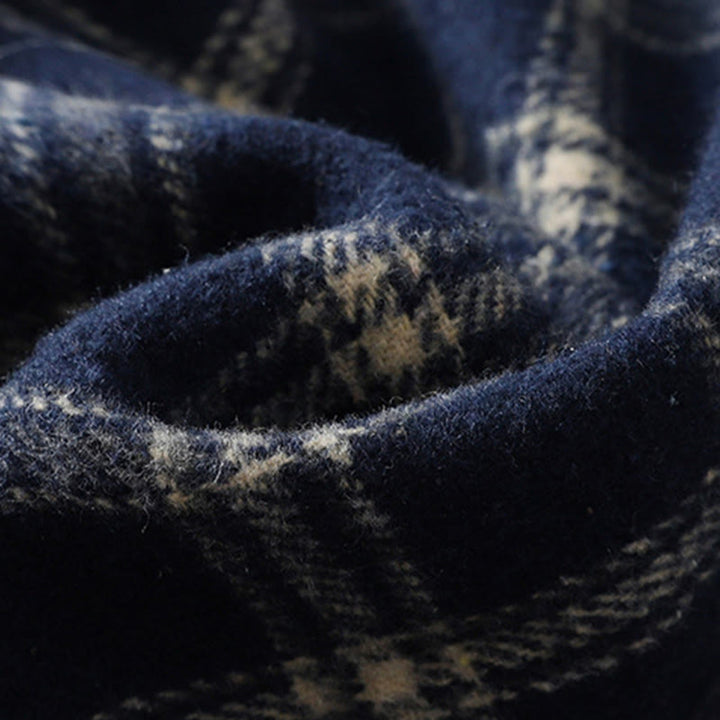 Buddha Stones Retro Plaid Pattern Women's Fleece-Lined Harem Cotton Pants With Pockets - image 6