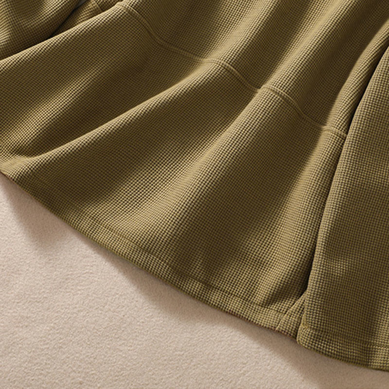 Buddha Stones Plain Lapel Women's Cotton Jacket With Pockets - image 9