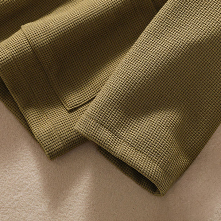 Buddha Stones Plain Lapel Women's Cotton Jacket With Pockets - image 7