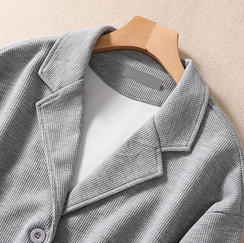 Buddha Stones Plain Lapel Women's Cotton Jacket With Pockets - image 12