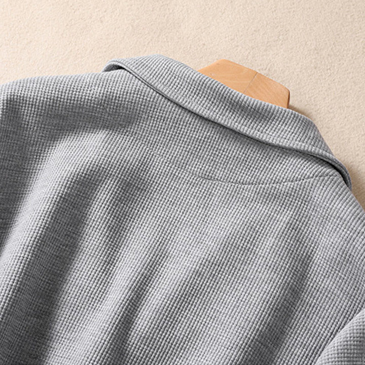 Buddha Stones Plain Lapel Women's Cotton Jacket With Pockets - image 17