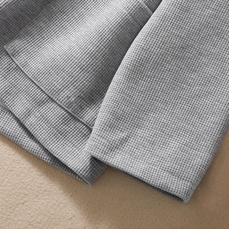 Buddha Stones Plain Lapel Women's Cotton Jacket With Pockets - image 16