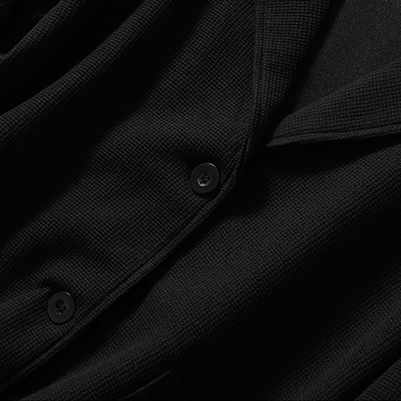 Buddha Stones Plain Lapel Women's Cotton Jacket With Pockets - image 30