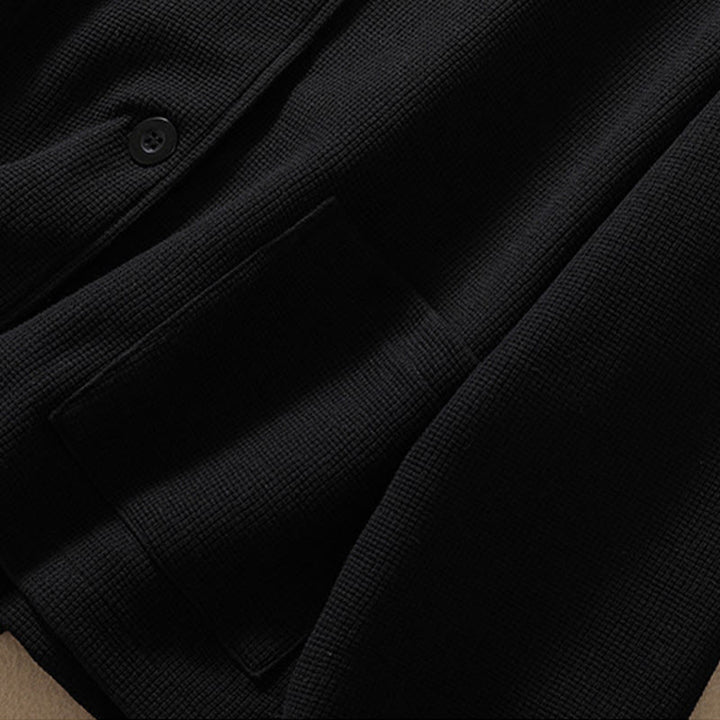 Buddha Stones Plain Lapel Women's Cotton Jacket With Pockets - image 27