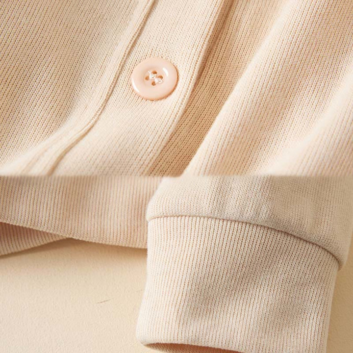 Buddha Stones Plain Buttons Women's Cotton Hooded Jacket With Pockets - image 9