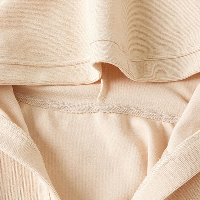 Buddha Stones Plain Buttons Women's Cotton Hooded Jacket With Pockets - image 10