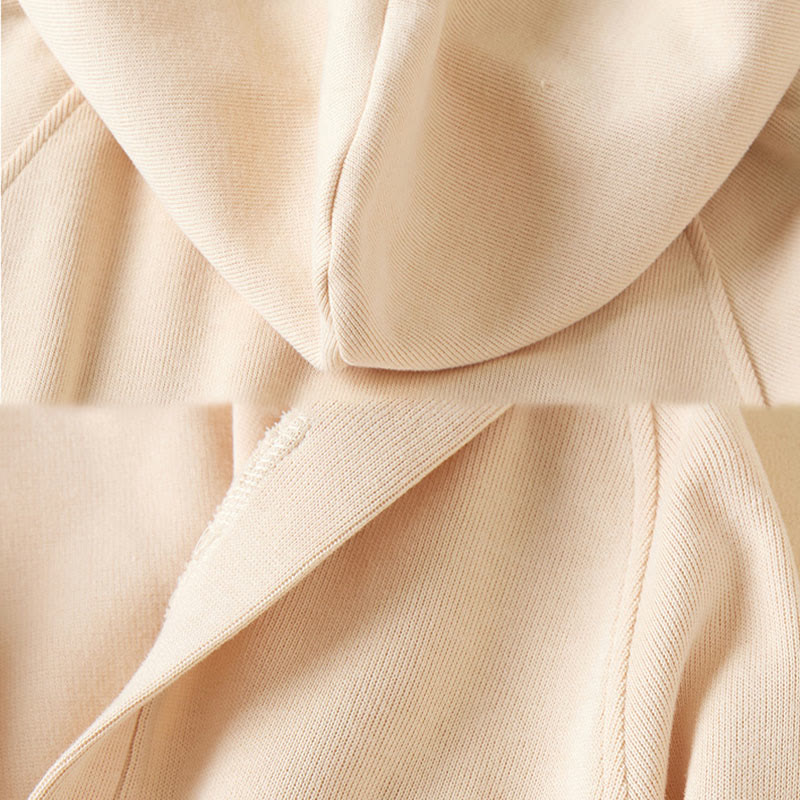 Buddha Stones Plain Buttons Women's Cotton Hooded Jacket With Pockets - image 11