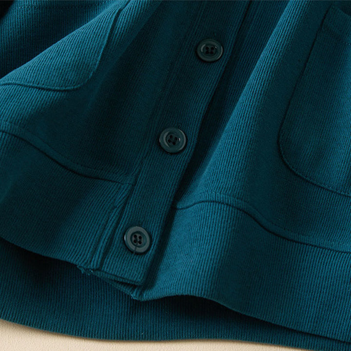 Buddha Stones Plain Buttons Women's Cotton Hooded Jacket With Pockets - image 19