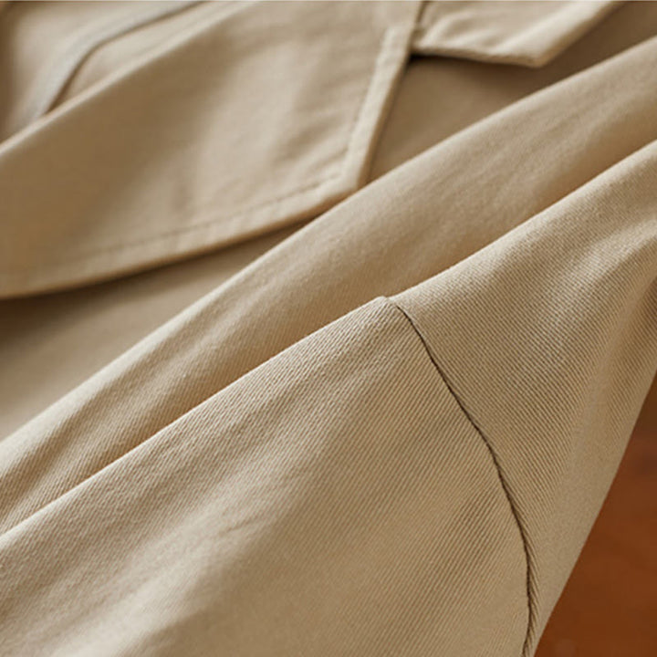 Buddha Stones Plain Button Women's Cotton Suit Jacket With Pockets - image 7