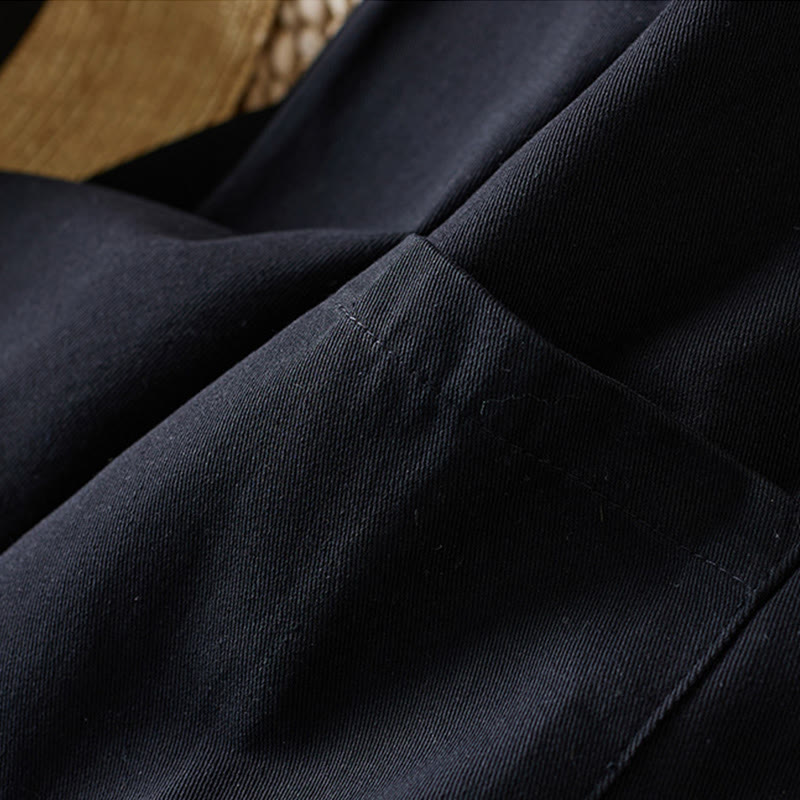 Buddha Stones Plain Button Women's Cotton Suit Jacket With Pockets - image 13