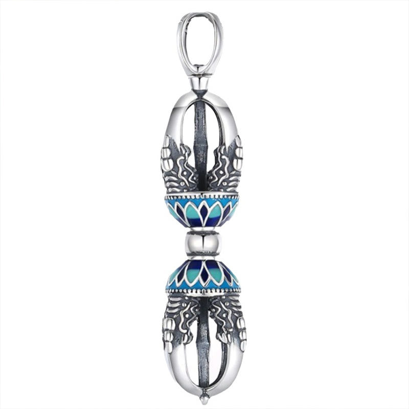 Buddha Stones Tibetan Copper Vajra Dorje Spiritual Power Necklace Pendant - image 4