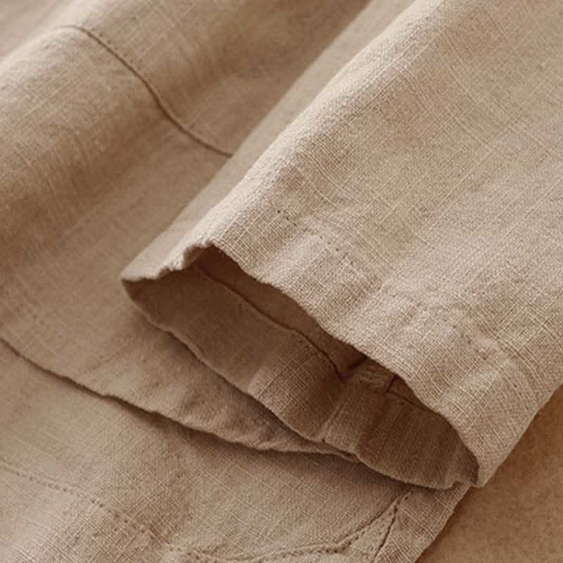 Buddha Stones Literary Artistic Chinese Knot Button Casual Clothing - image 3