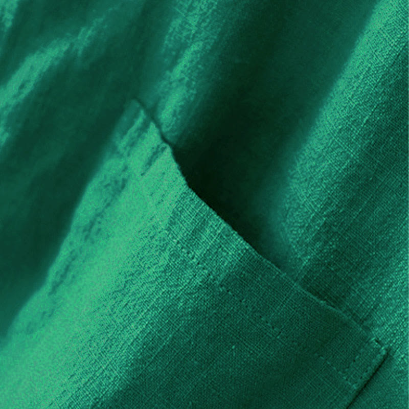 Buddha Stones Literary Artistic Chinese Knot Button Casual Clothing - image 17