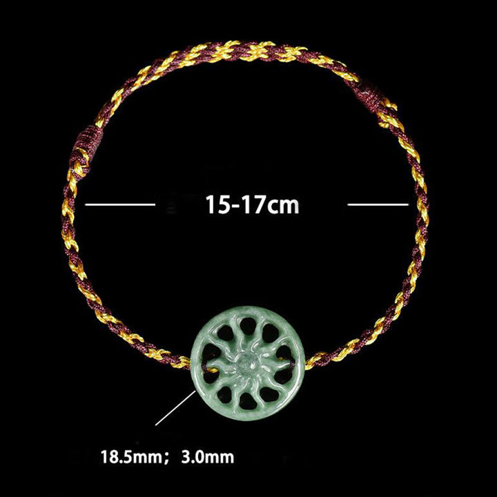 Buddha Stones Jade Sun Braided Rope Abundance Bracelet - image 5