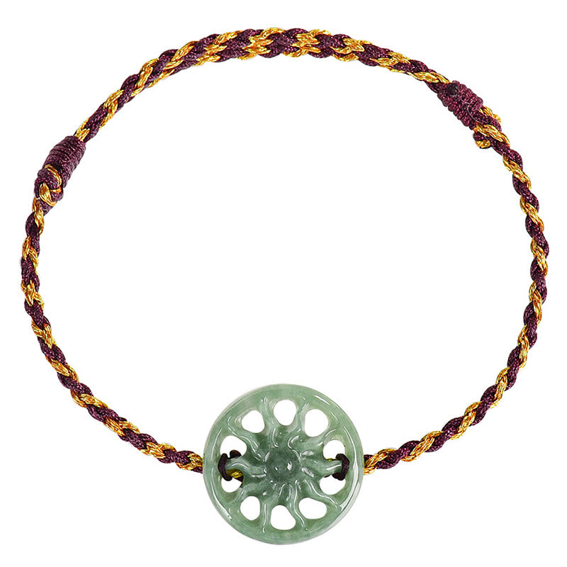 Buddha Stones Jade Sun Braided Rope Abundance Bracelet - image 8