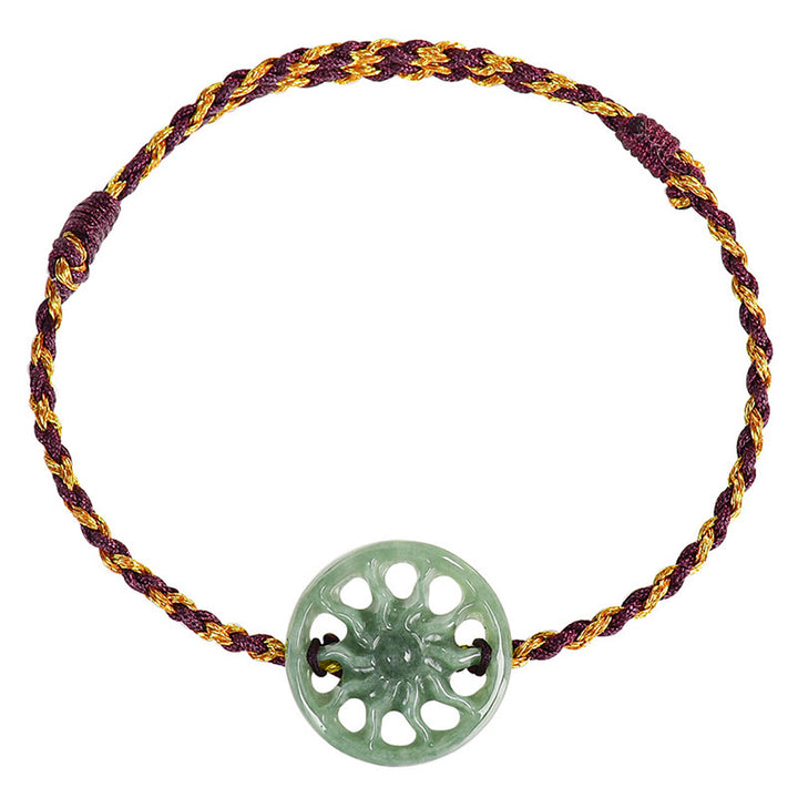 Buddha Stones Jade Sun Braided Rope Abundance Bracelet - image 8