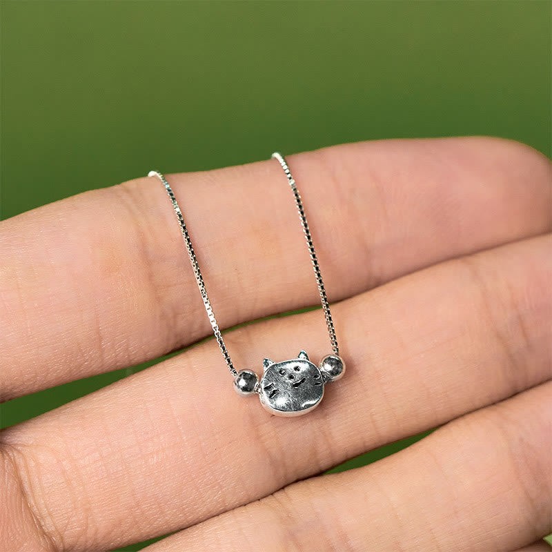 Buddha Stones 925 Sterling Silver Mini Cat Blessing Chain Bracelet - image 8