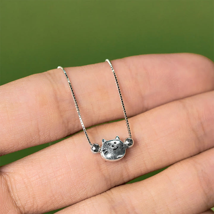 Buddha Stones 925 Sterling Silver Mini Cat Blessing Chain Bracelet - image 8