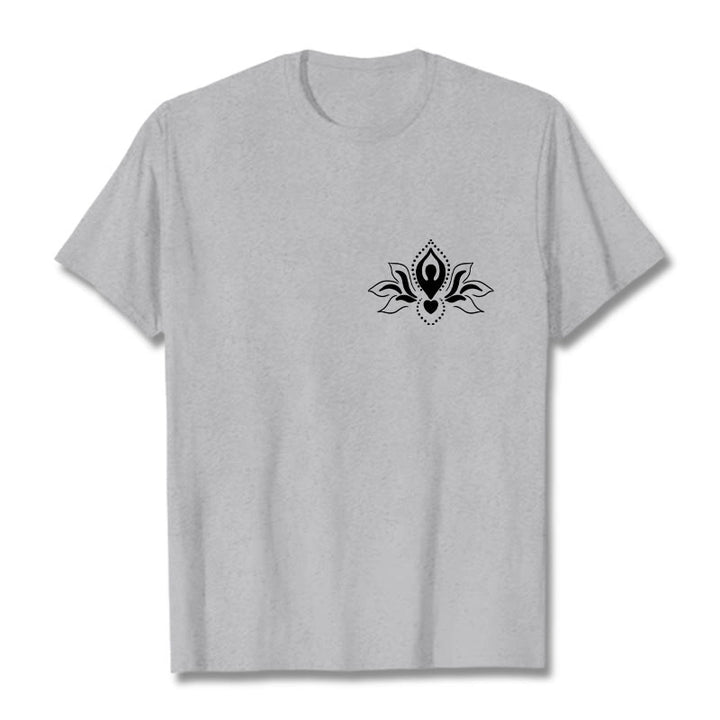 Buddha Stones Lotus Meditation Buddha Pattern Design Tee T-shirt - LightGrey - 2XL - image 19