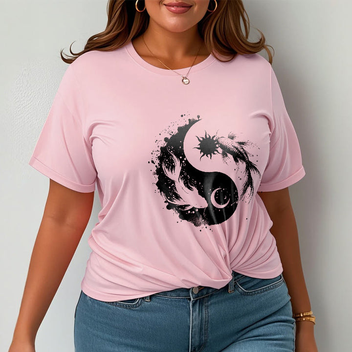 Buddha Stonessun And Moon Yin Yang Koi Pattern Tee T-shirt - image 13