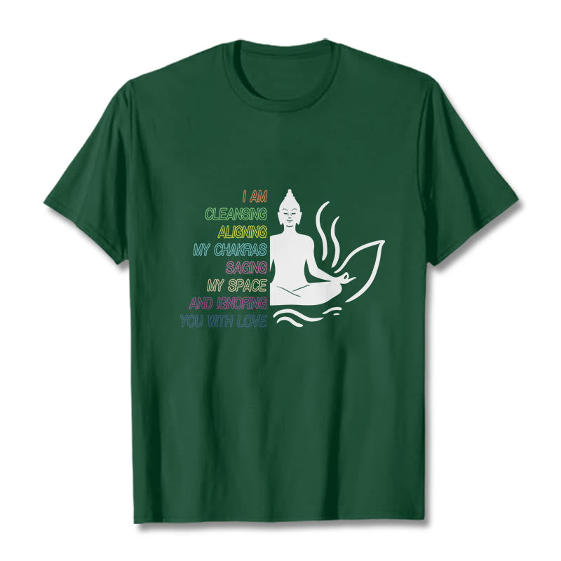 Buddha Stones Buddha Lotus Flower Meditation Design Tee T-shirt - ForestGreen - 灰色 - image 10