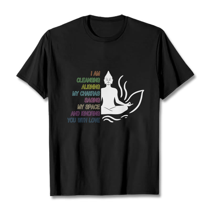 Buddha Stones Buddha Lotus Flower Meditation Design Tee T-shirt - Black - 灰色 - image 4