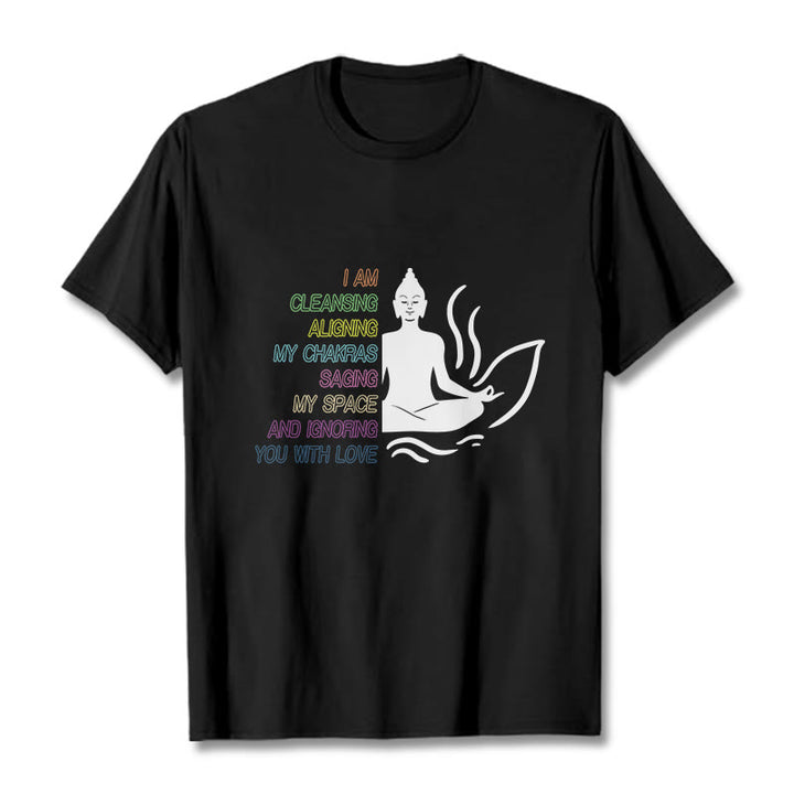 Buddha Stones Buddha Lotus Flower Meditation Design Tee T-shirt - Black - 灰色 - image 4