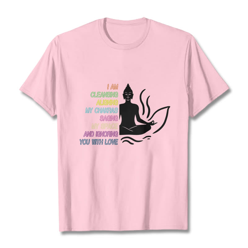 Buddha Stones Buddha Lotus Flower Meditation Design Tee T-shirt - LightPink - 灰色 - image 12