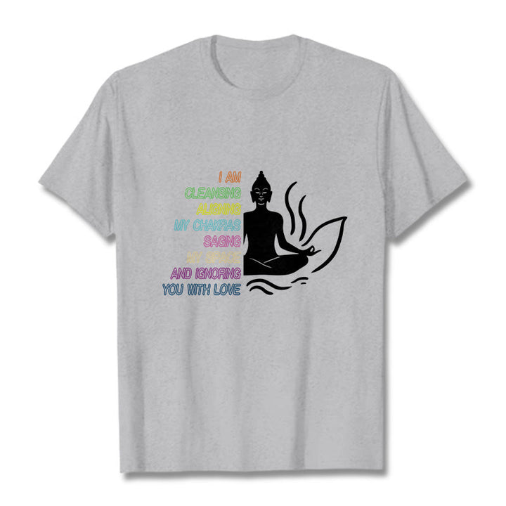 Buddha Stones Buddha Lotus Flower Meditation Design Tee T-shirt - LightGrey - 灰色 - image 19
