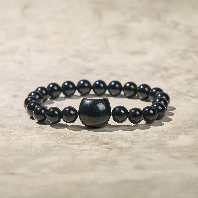 Buddha Stones "Wishing You Strength and Protection" Cat Onyx Bracelet Includes Gift Message Card - image 10