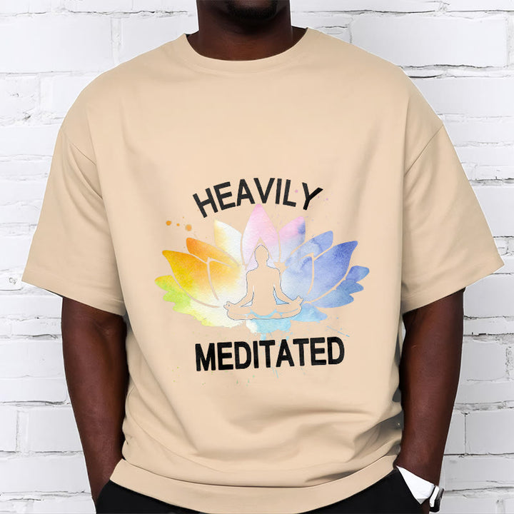 Buddha Stones Colorful Lotus Flower Meditation Figure Pattern Cotton Tee T-shirt - image 9