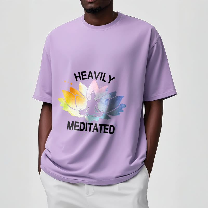 Buddha Stones Colorful Lotus Flower Meditation Figure Pattern Cotton Tee T-shirt - image 17