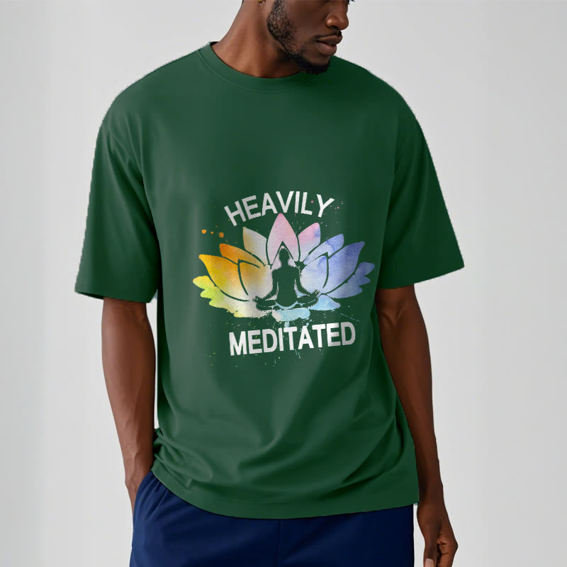 Buddha Stones Colorful Lotus Flower Meditation Figure Pattern Cotton Tee T-shirt - image 11