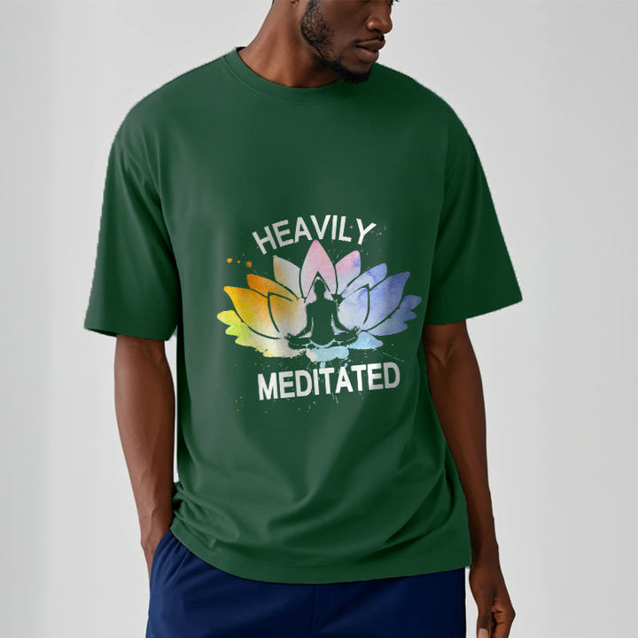 Buddha Stones Colorful Lotus Flower Meditation Figure Pattern Cotton Tee T-shirt - image 11