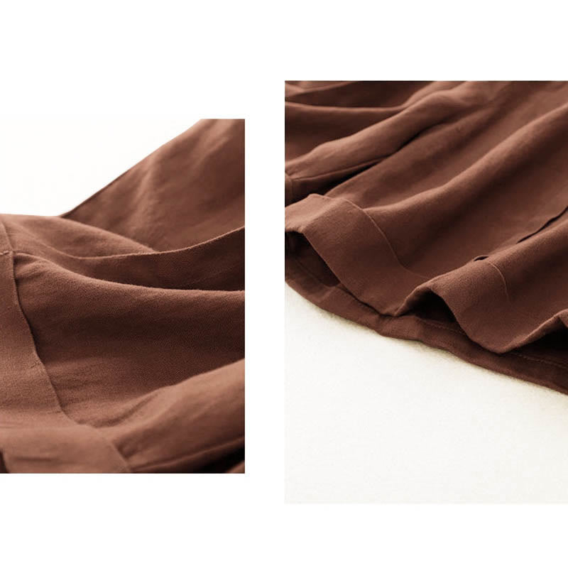 Buddha Stones Casual Solid Color Women's Cotton Shorts With Pockets - image 18