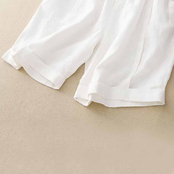 Buddha Stones Casual Solid Color Women's Cotton Shorts With Pockets - image 34
