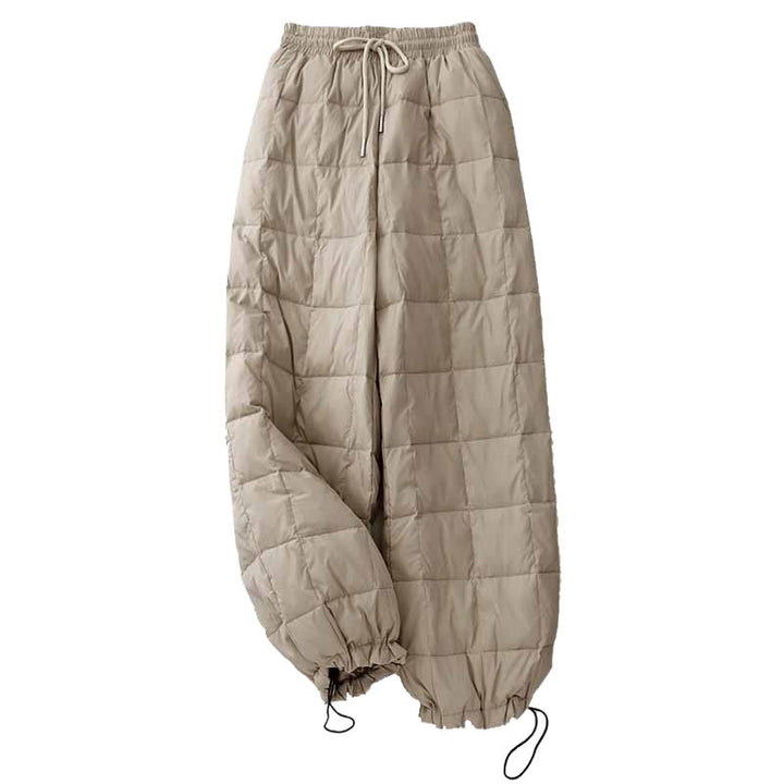 Buddha Stones Winter Drawstring Leg Opening Design Women's Cotton Pants With Pockets - image 8