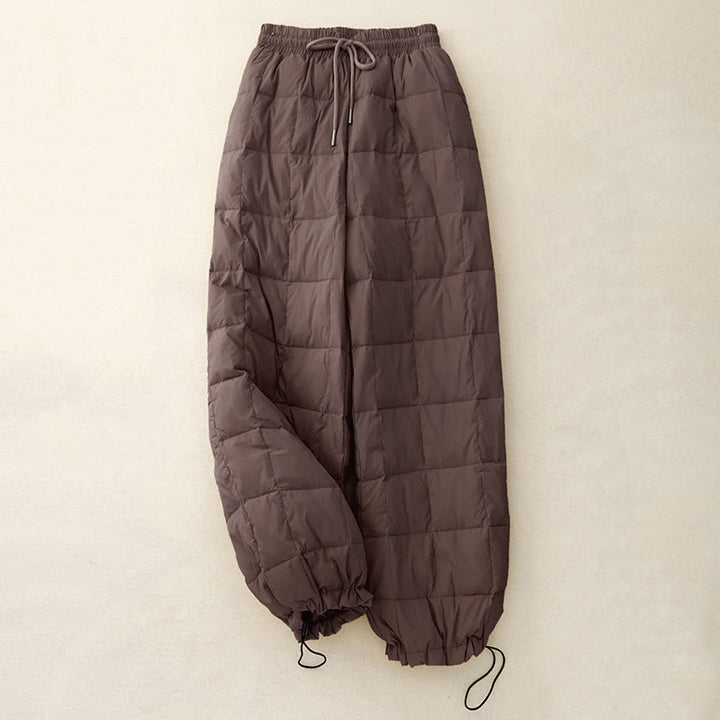 Buddha Stones Winter Drawstring Leg Opening Design Women's Cotton Pants With Pockets - SaddleBrown - US8-10，UK/AU12-14，EU40-42 (2XL) - image 9