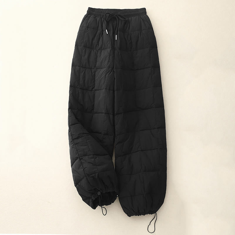 Buddha Stones Winter Drawstring Leg Opening Design Women's Cotton Pants With Pockets - Black - US8-10，UK/AU12-14，EU40-42 (2XL) - image 14