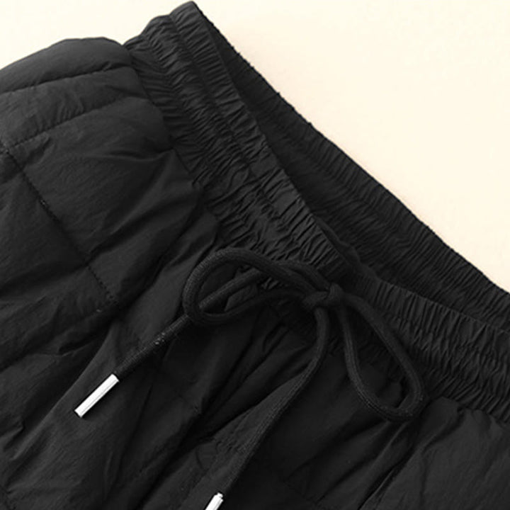 Buddha Stones Winter Drawstring Leg Opening Design Women's Cotton Pants With Pockets - image 15