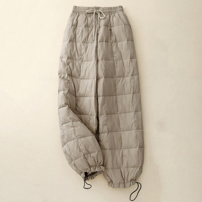 Buddha Stones Winter Drawstring Leg Opening Design Women's Cotton Pants With Pockets - image 1