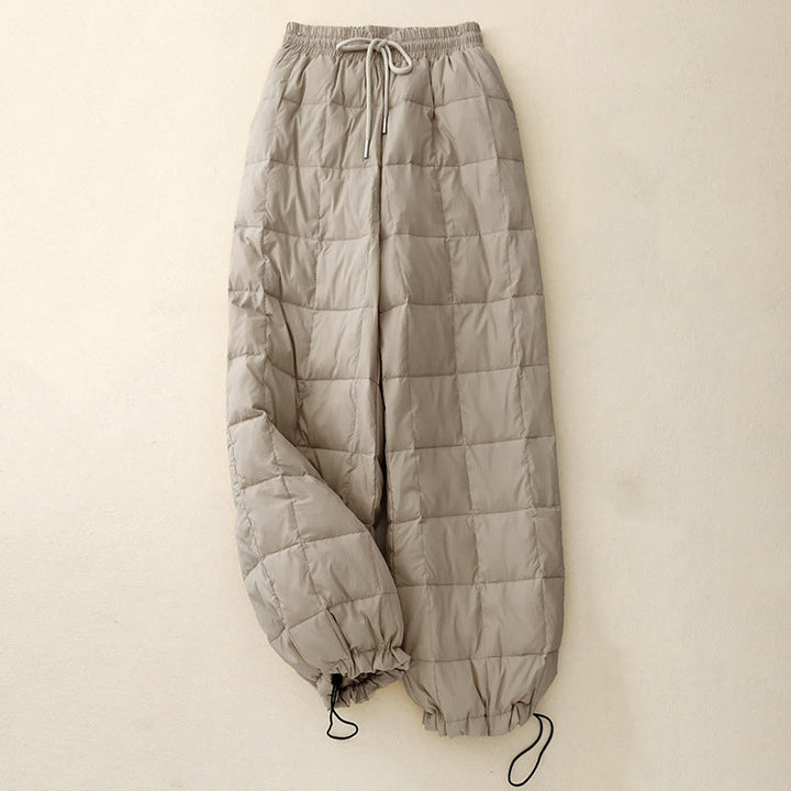 Buddha Stones Winter Drawstring Leg Opening Design Women's Cotton Pants With Pockets - image 1