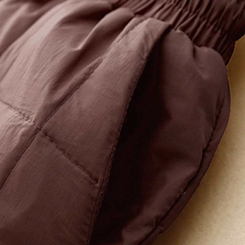 Buddha Stones Winter Drawstring Leg Opening Design Women's Cotton Pants With Pockets - image 11