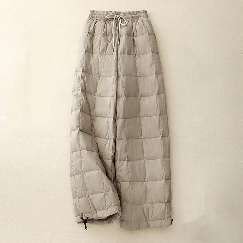 Buddha Stones Winter Drawstring Leg Opening Design Women's Cotton Pants With Pockets - Tan - US8-10，UK/AU12-14，EU40-42 (2XL) - image 0