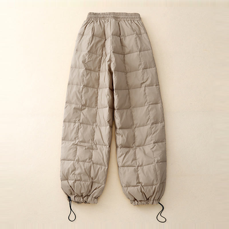 Buddha Stones Winter Drawstring Leg Opening Design Women's Cotton Pants With Pockets - image 2