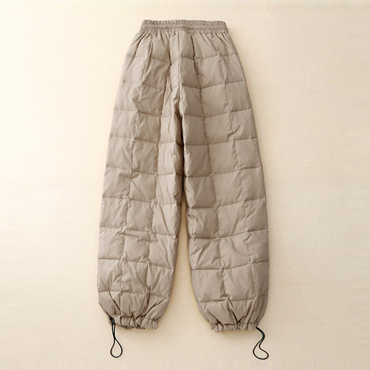 Buddha Stones Winter Drawstring Leg Opening Design Women's Cotton Pants With Pockets - image 2
