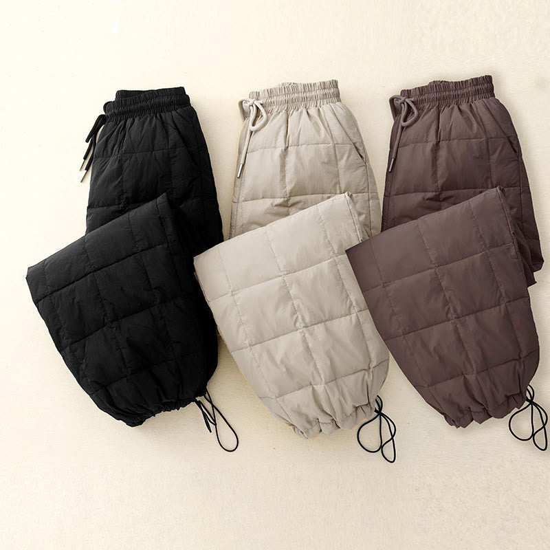 Buddha Stones Winter Drawstring Leg Opening Design Women's Cotton Pants With Pockets - image 17